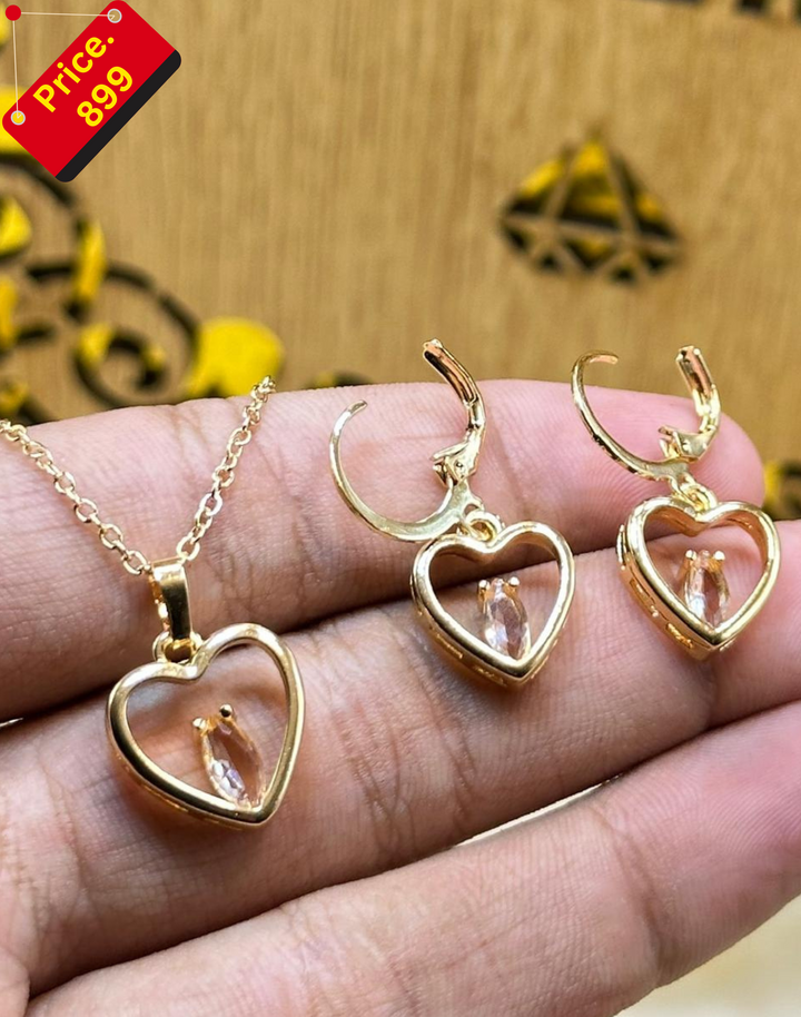 Heart Shape Necklace Set SJ-002